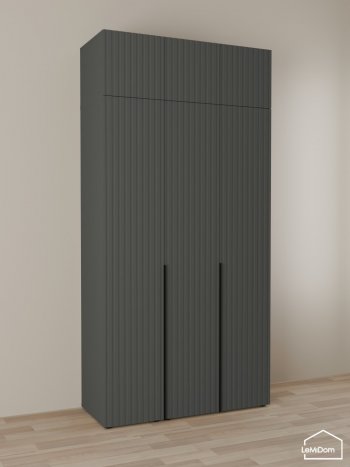 Шкаф с антресолью 1200 мм Linnea MHR-3A-2 2450х1200х510 (Графит-М 11.1.25) в Урае - uraj.mebel-e96.ru