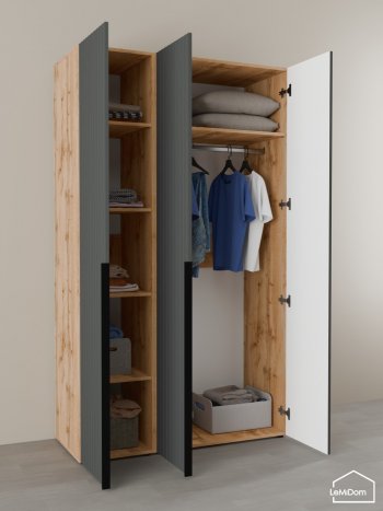 Шкаф с антресолью 1200 мм Linnea MHR-3A-1 2450х1200х510 (ДВ-М 11.1.25) в Урае - uraj.mebel-e96.ru