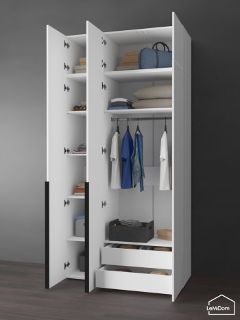 Шкаф с антресолью 1200 мм Linnea MHR-3A-2 2450х1200х510 (Белый-М 11.1.2) в Урае - uraj.mebel-e96.ru