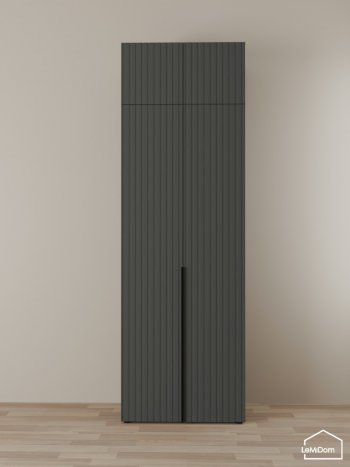 Шкаф с антресолью 800 мм Linnea MHR-2A-1 2450х800х510 (Графит-М 11.1.25) в Урае - uraj.mebel-e96.ru