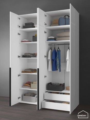 Шкаф с антресолью 1600 мм Linnea MHR-4A-2 2450х1600х510 (Белый-М 11.1.2) в Урае - uraj.mebel-e96.ru