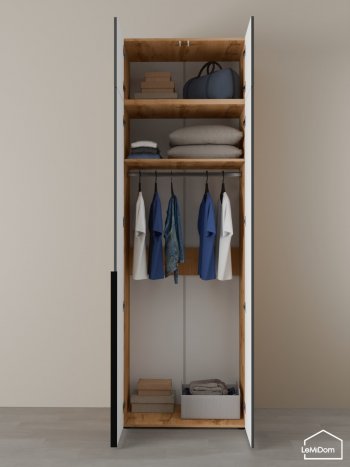 Шкаф с антресолью 800 мм Linnea MHR-2A-1 2450х800х510 (ДВ-М 11.1.25) в Урае - uraj.mebel-e96.ru