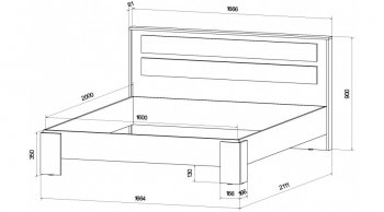 Спальный гарнитур Ленора вотан/кашемир, модульный (Лин) в Урае - uraj.mebel-e96.ru
