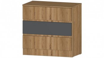 Комод 3 ящика Ленора вотан/Графит (Лин) в Урае - uraj.mebel-e96.ru | фото