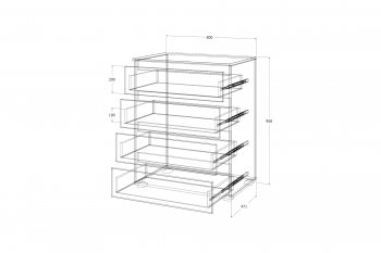 Комод Лиана золотой (Зарон) в Урае - uraj.mebel-e96.ru
