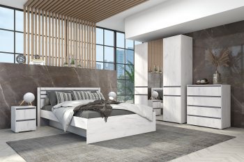 Спальный гарнитур Лиана графит, модульный (Зарон) в Урае - uraj.mebel-e96.ru