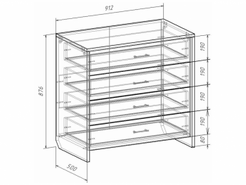 Комод Либерти (Росток) в Урае - uraj.mebel-e96.ru