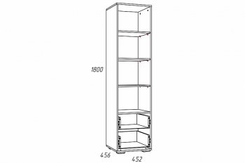 Стеллаж Лилу НМ 041.03 (Silva) в Урае - uraj.mebel-e96.ru