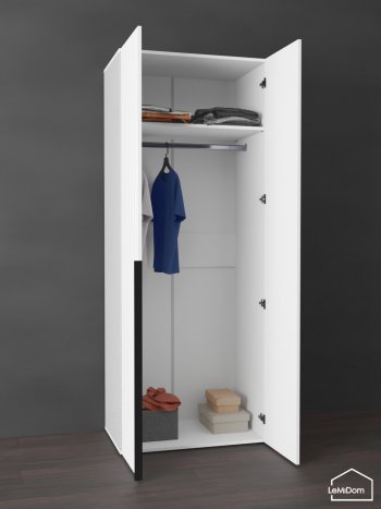 Шкаф Linnea MHR-2 2050х800х510 (Белый-М 11.1.1) в Урае - uraj.mebel-e96.ru