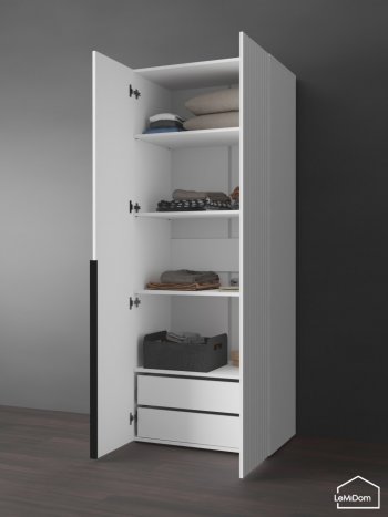 Шкаф Linnea MHR-2-4 2050х800х510 (Белый-М 11.1.1) в Урае - uraj.mebel-e96.ru