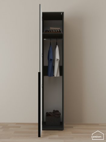 Шкаф Linnea MHR-1 2050х400х510 (Графит-М 11.1.25) в Урае - uraj.mebel-e96.ru