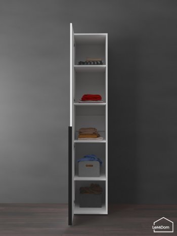 Шкаф Linnea MHR-1-2 2050х400х510 (Белый-М 11.1.2) в Урае - uraj.mebel-e96.ru