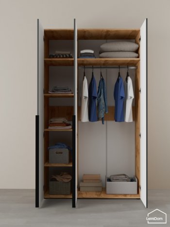 Шкаф Linnea MHR-3-1 2050х1200х510 (ДВ-М 11.1.25) в Урае - uraj.mebel-e96.ru