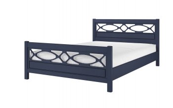 Кровать из массива Лоренса Темный лазурный (БМ) в Урае - uraj.mebel-e96.ru
