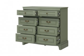 Комод 8 ящиков Лорето, зеленый самшит (БМ) в Урае - uraj.mebel-e96.ru