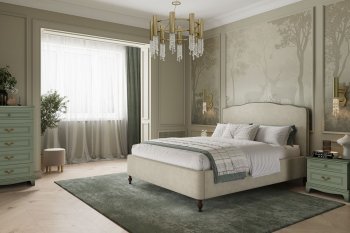 Спальный гарнитур Лорето, модульный, зеленый самшит (БМ) в Урае - uraj.mebel-e96.ru