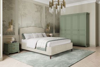 Спальный гарнитур Лорето, модульный, зеленый самшит (БМ) в Урае - uraj.mebel-e96.ru