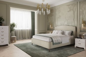 Спальный гарнитур Лорето, модульный, льняной (БМ) в Урае - uraj.mebel-e96.ru