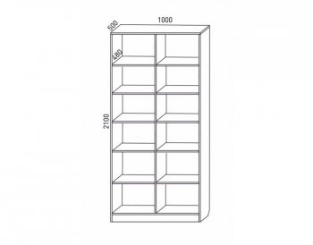 Шкаф распашной 1000 мм М6-2.4 Б+Б 100 (М6) в Урае - uraj.mebel-e96.ru
