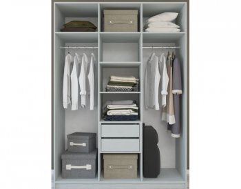 Шкаф распашной 1500 мм М6-3.4 П+Б+П 150 + ящики  (М6) в Урае - uraj.mebel-e96.ru