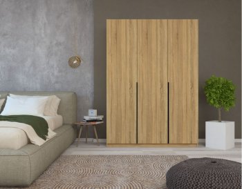 Шкаф распашной 1500 мм М6-3.5 Б+Б+Б 150 + ящики (М6) в Урае - uraj.mebel-e96.ru