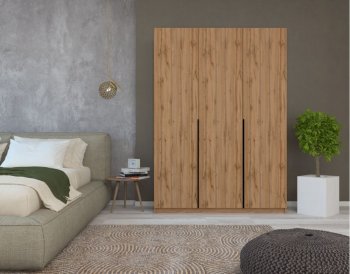Шкаф распашной 1500 мм М6-3.5 Б+Б+Б 150 + ящики (М6) в Урае - uraj.mebel-e96.ru