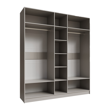 Шкаф Мадрид 2000 мм без зеркала, кашемир (Текс) в Урае - uraj.mebel-e96.ru