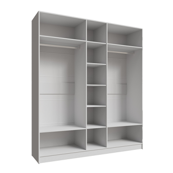 Шкаф Мадрид 2000 мм без зеркала, белый (Текс) в Урае - uraj.mebel-e96.ru