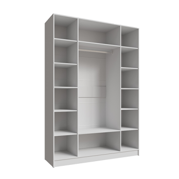 Шкаф Мадрид 1600 мм без зеркала белый (Текс) в Урае - uraj.mebel-e96.ru