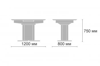 Стол раздвижной МАДРИД В1 1200/1600 Мрамор белый (Вудман) в Урае - uraj.mebel-e96.ru