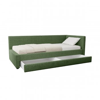 Кровать одинарная Марвэл зеленая (Моби) в Урае - uraj.mebel-e96.ru
