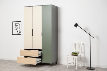 Шкаф 1200 мм Марвэл 16.317.03 зеленый (Моби) в Урае - uraj.mebel-e96.ru