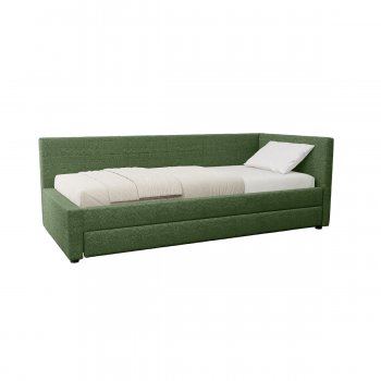 Кровать одинарная Марвэл зеленая (Моби) в Урае - uraj.mebel-e96.ru