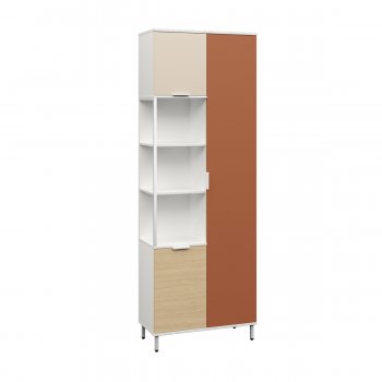 Шкаф комбинированный Марвэл 13.22 бел (Моби) в Урае - uraj.mebel-e96.ru