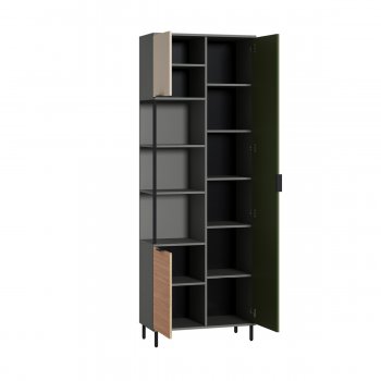 Шкаф комбинированный Марвэл 13.22 сер (Моби) в Урае - uraj.mebel-e96.ru