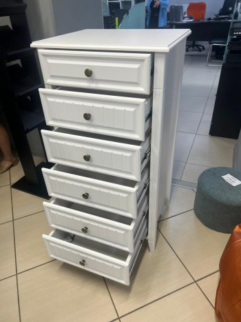 Комод 6 ящиков Мэгги (Белый) (БМ) в Урае - uraj.mebel-e96.ru