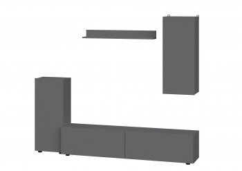 Стенка МГС-10 графит (СВ) в Урае - uraj.mebel-e96.ru