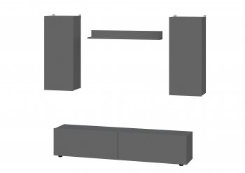 Стенка МГС-10 графит (СВ) в Урае - uraj.mebel-e96.ru