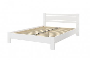 Кровать из массива Милс белый античный (БМ) в Урае - uraj.mebel-e96.ru