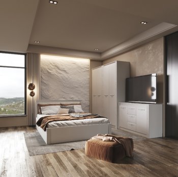 Спальный гарнитур Монако Кашемир (модульный) (БТС) в Урае - uraj.mebel-e96.ru