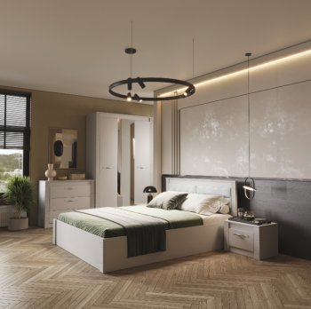 Спальный гарнитур Монако Кашемир (модульный) (БТС) в Урае - uraj.mebel-e96.ru