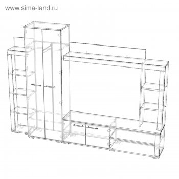 Стенка Монако (Лин) в Урае - uraj.mebel-e96.ru