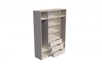 Шкаф распашной Мори 1600 мм сатин (ДСВ) в Урае - uraj.mebel-e96.ru