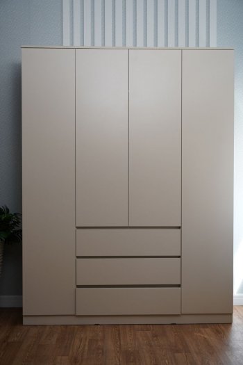 Шкаф распашной Мори 1600 мм сатин (ДСВ) в Урае - uraj.mebel-e96.ru