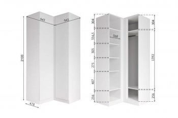 Угловой шкаф Мори графит (ДСВ) в Урае - uraj.mebel-e96.ru