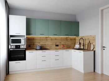 Угловой кухонный гарнитур Муссон 3200*1400 мм (Санвут) в Урае - uraj.mebel-e96.ru