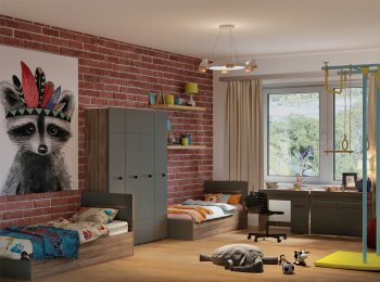 Набор детской мебели Наоми (модульная) (БТС) в Урае - uraj.mebel-e96.ru