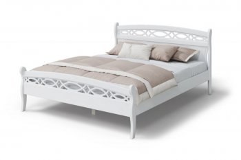 Кровать Натали массив береза + МДФ, белый (МЛК) в Урае - uraj.mebel-e96.ru