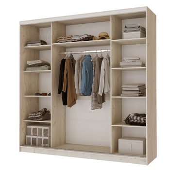 Шкаф-купе Неаполь 2200 без зеркал, крафт серый (ВНК) в Урае - uraj.mebel-e96.ru