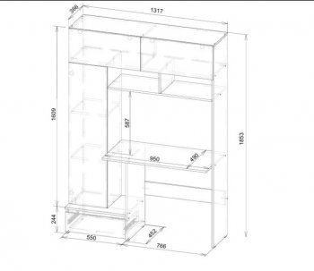 Стол компьютерный Некст-1 (СВ) в Урае - uraj.mebel-e96.ru